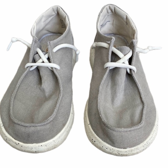 Jsport Shoes - JSPORT “WENDEN” Women's Grey Canvas Boat shoes size 7.5M Coastal Nautical